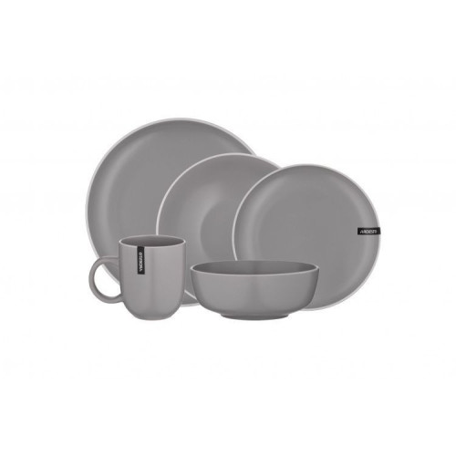 Столовий сервіз Ardesto Cremona Dusty Grey 17 предметів
