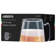 Набір чашок Ardesto Graphite з ручками 300 мл., 2 предмети