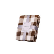 Плед Ardesto Flannel, беж клітинка, 160 х 200 см.