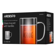 Набір чашок Ardesto Good Morning з ручками 420 мл., 2 шт.