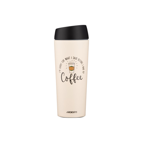 Термочашка Ardesto Coffee time 450 мл., бежевий