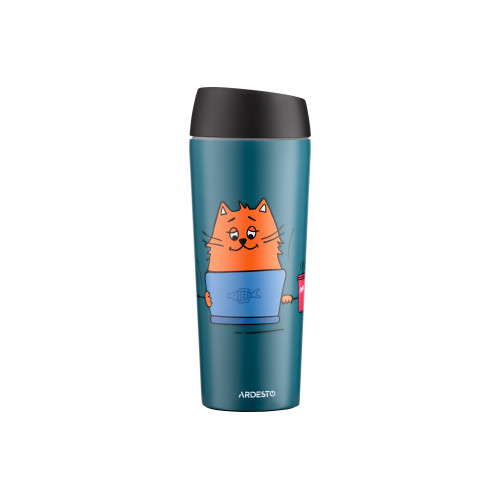 Термочашка Ardesto Coffee time Red Cat 450 мл., синій