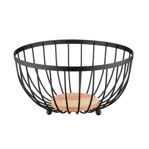 Кошик для фруктів та овочів Ardesto Midori, 25х25х13 см., чорний