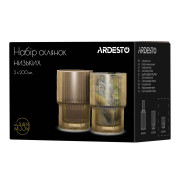 Набір низьких склянок Ardesto / 2х200 мл., золотистий
