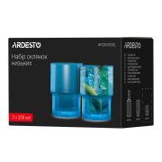 Набір низьких склянок Ardesto / 2х200 мл., блакитний