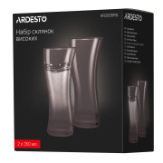 Набір високих склянок Ardesto Graphite / 2х350 мл.