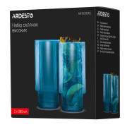 Набір високих склянок Ardesto / 2х380 мл., блакитний