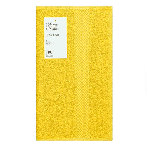 Рушник махровий Ardesto Essence, жовтий, 30 х 50 см.