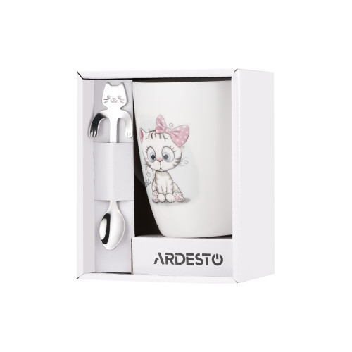 Чашка з ложкою Ardesto Cute 320 мл.