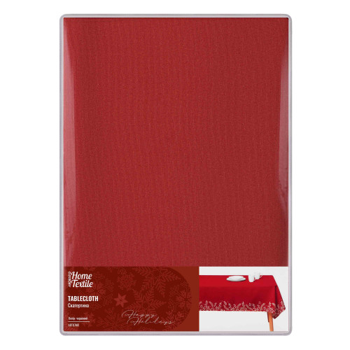 Скатертина Ardesto Happy Holidays, червоний, 120 х 140 см. Скатертина Ardesto Happy Holidays, червоний, 120 х 140 см.