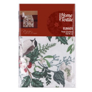 Ранер Ardesto Happy Holidays, зелений гостролист, 40 х 140 см.