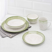 Столовий сервіз Ardesto Siena white&green 17 предметів