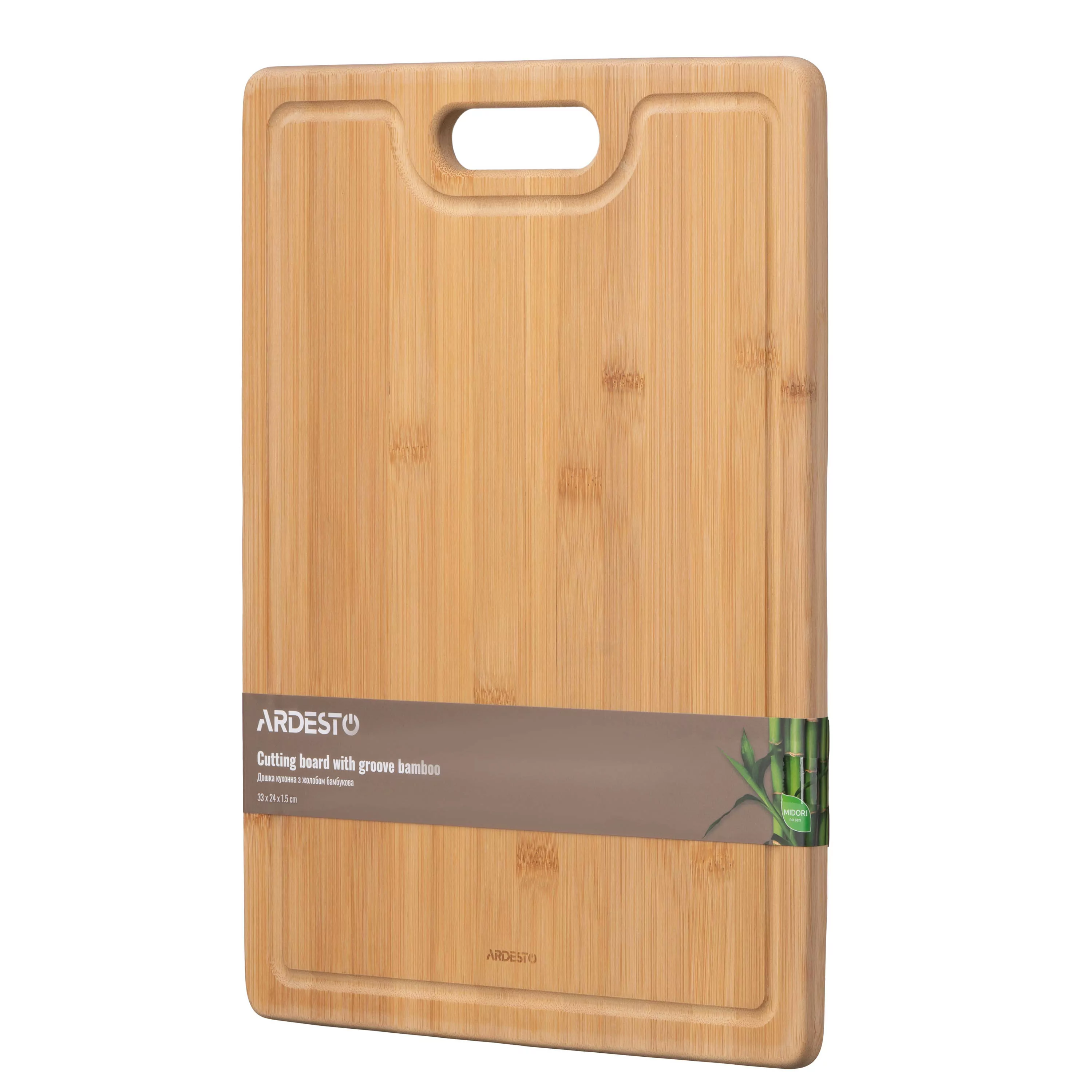 Дошка кухонна з жолобом Ardesto Midori 33 х 24 х 1.5 см