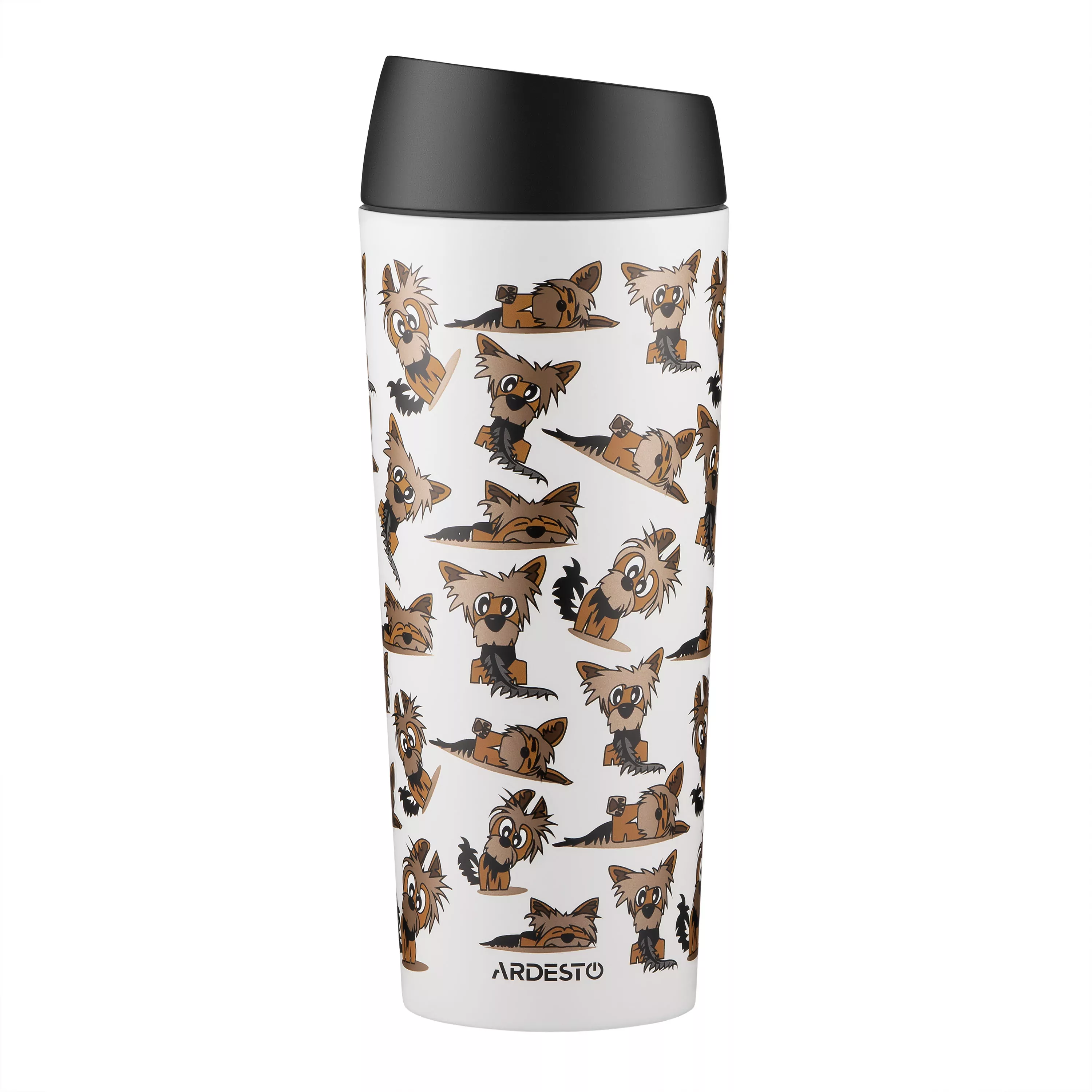 Термокухоль Ardesto Coffee Time Yorkie 450 мл бежевий