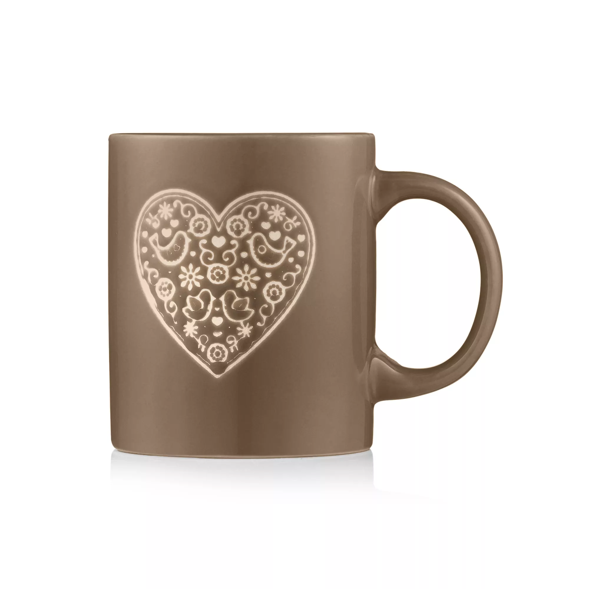 Чашка Ardesto Heart  320 мл сірий