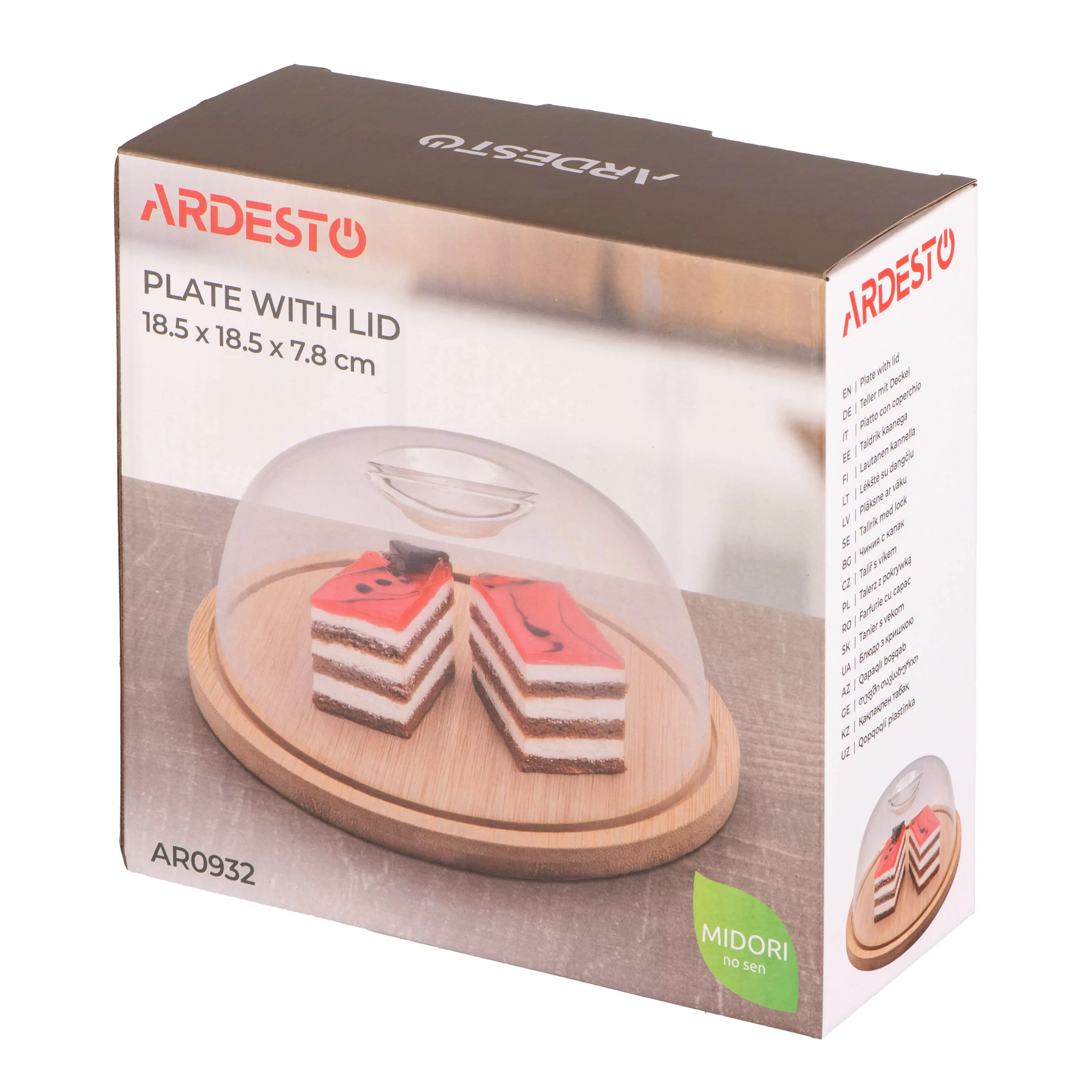 Блюдо з кришкою Ardesto Midori 18.5 х 1 х 7.8 см Блюдо з кришкою Ardesto Midori 18.5 х 1 х 7.8 см